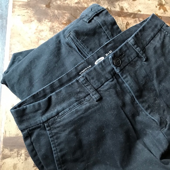 VGUC *TWO* pair. Black pants. Old Navy. 28 x 30. - Picture 5 of 6